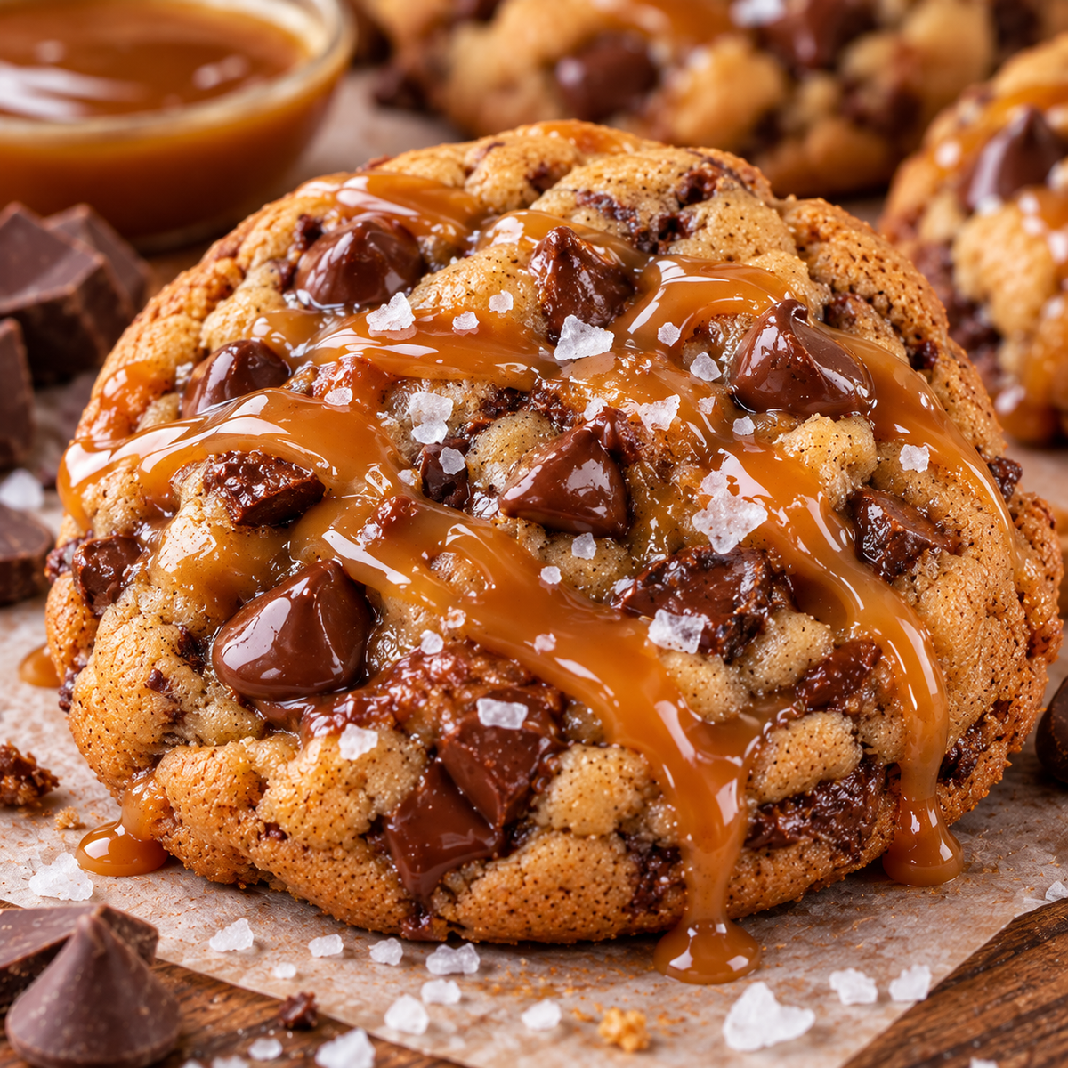 Salted Caramel Chocolate Chip Cookie