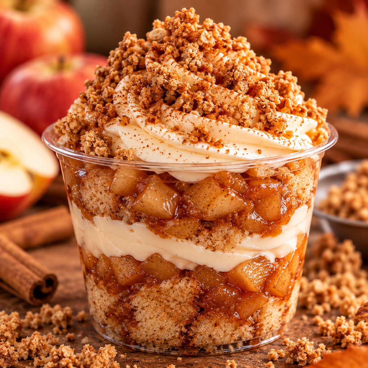 Apple Cinnamon Crumble Cake Cup